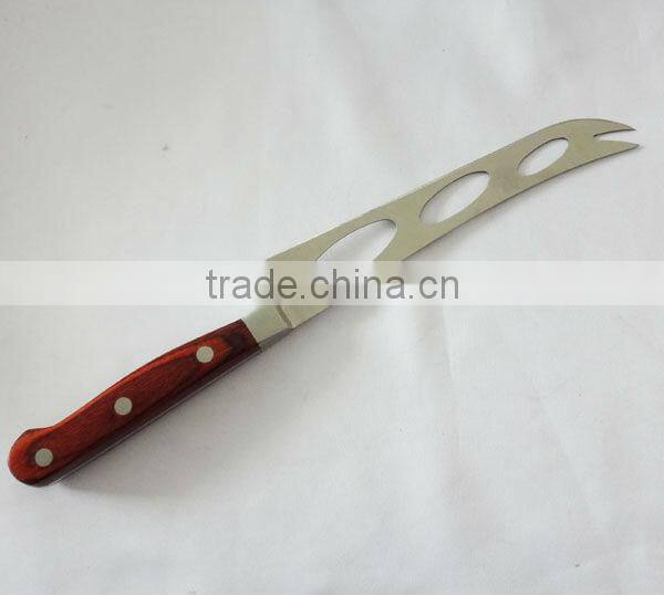 popular Stainless Steel Cheese Knife With Color Wood handle