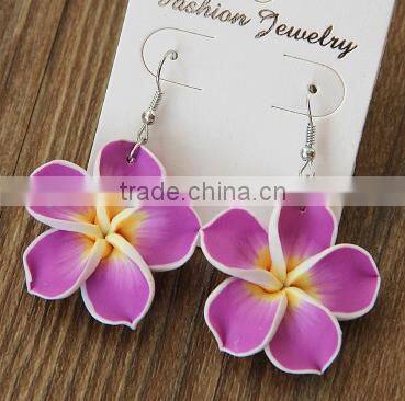 Hot sell Hawaiian plumeria Flower earring Designs for Women