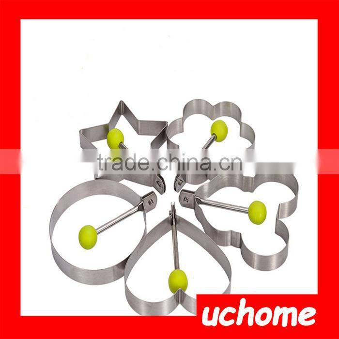 UCHOME High Quality Different Shapes Egg Rings Stainless Steel Fried Egg Mould In Egg Tool