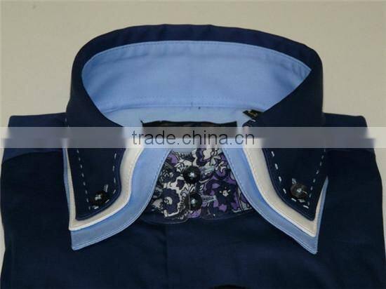 slim fit casual shirts for men shirt italian 100 cotton triple high collar man shirts
