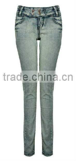 fashionable narrow leg women's sexy slim fit jean cotton pants