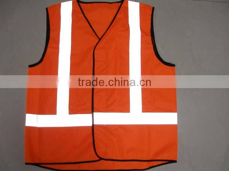 Safety vest HV silver high visibility retro reflective fabric