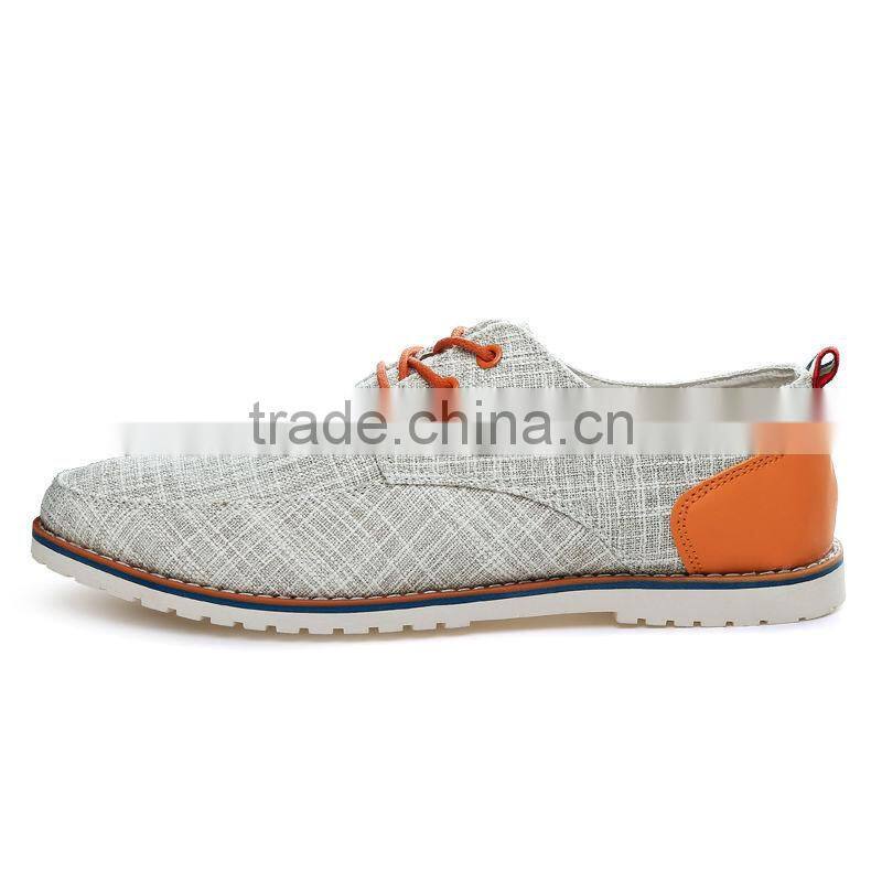 china brand fashion linen casual shoes for men, adults casual canvas shoes sample high quality for male