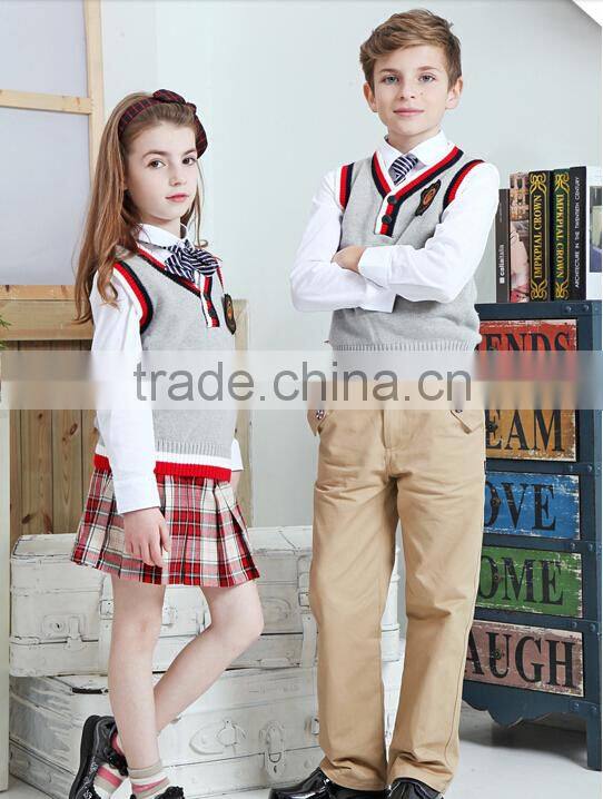 OEM service girls school uniform pinafore