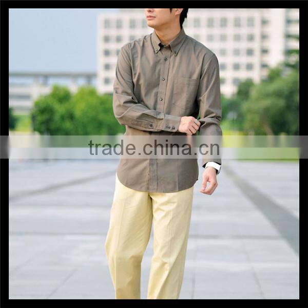 new style best selling products cotton long sleeve double button collar shirt