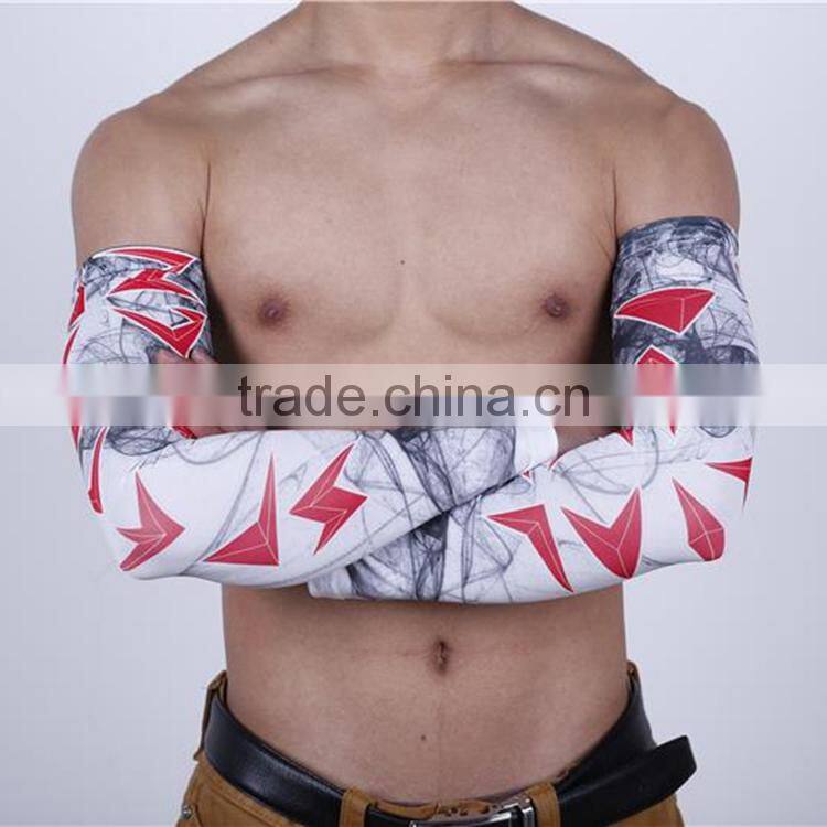 Sublimation arm sleeves sport with silicon gripper on top of sleeves