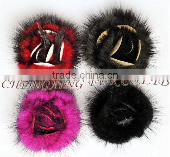 CX-A-44 Fancy Mink Fur Flower Coat Brooch Pin