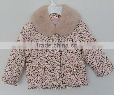 girls winter fur collar padded coat