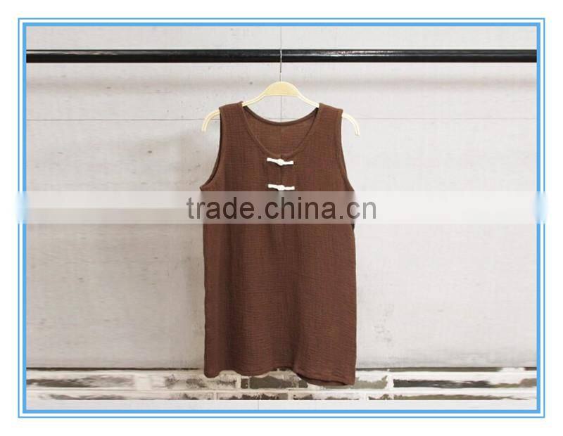 2016 Wholesale High Quality Cotton Vintage Vest Women