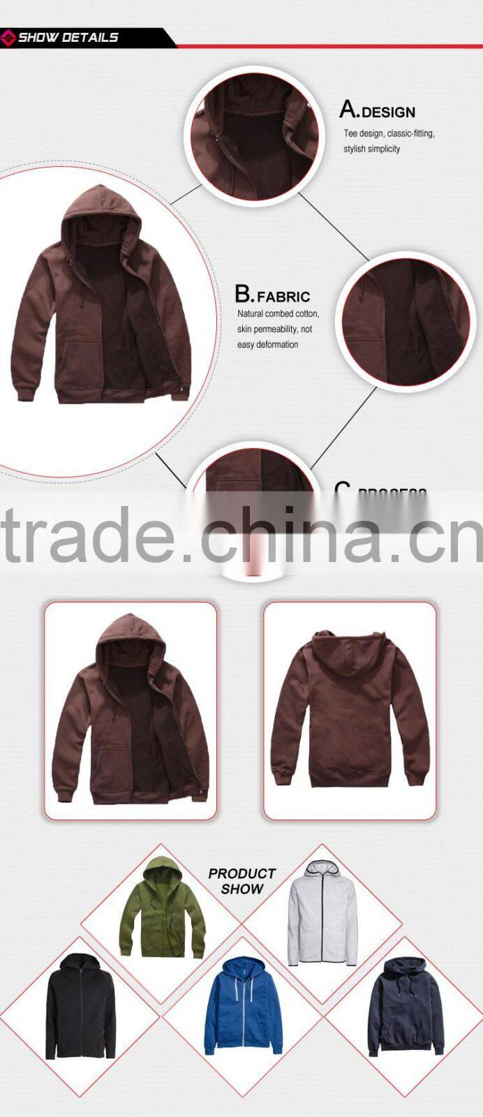 Mens Fashion Blank 100%Cotton Fleece Oversize Hip Hop Tall Hoodie