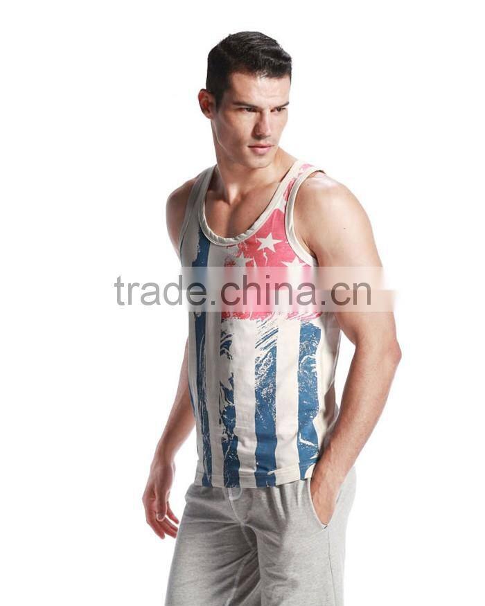 Breathable new style printed golds gym vest
