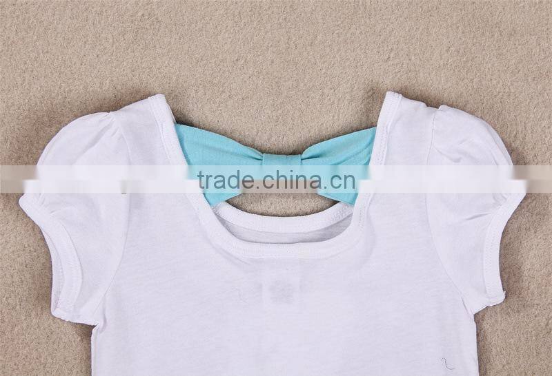 High fashion childrens clothing white t-shirt tutu dress professional ballet tutu baby tutu dress