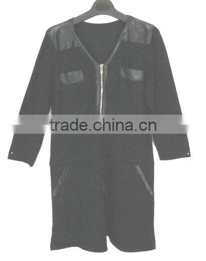 Y neck with zipper jumper tunic sweater