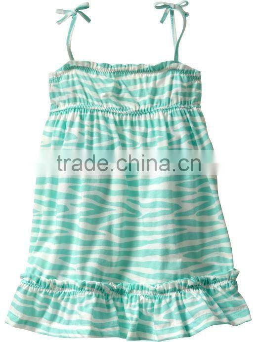 GIRLS ALLOVER PRINTED TANK TOP WITH RUFFLED LAYER