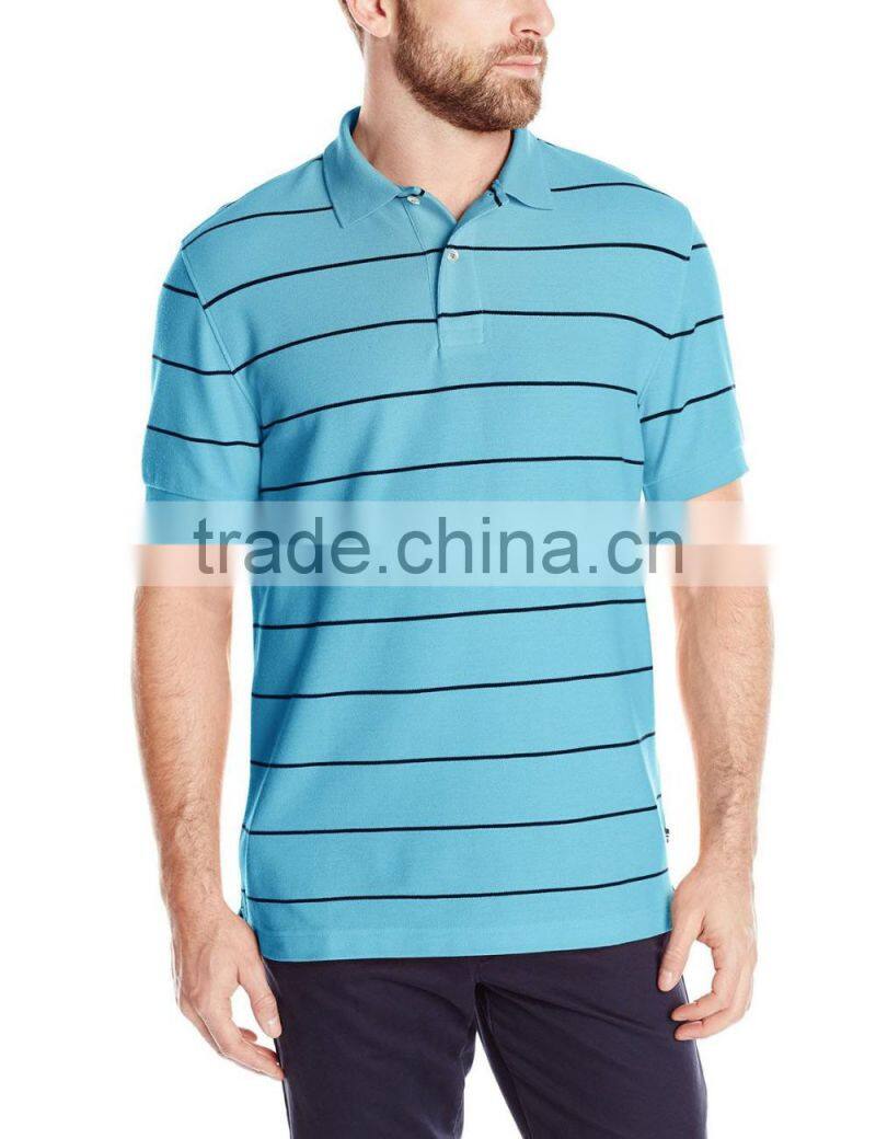 Hot sell fashion clothes online shopping strip polo collar t-shirt printing machine sports jersey gym wear men polo shirt