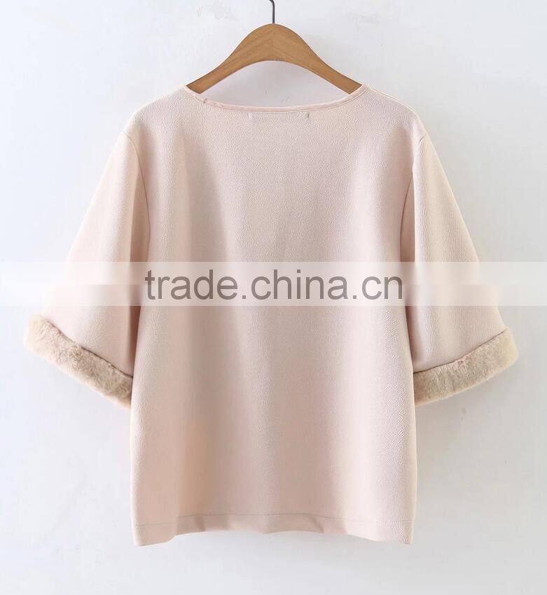 Runwaylover EY2379B New Style 2017 Ladies Elegant Pure Color Pullover Hoodie