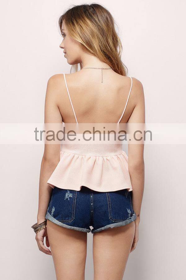 Crop Tops Spaghetti Strap Sexy Bra Bustier Pink Corsets Vest Camisole Tank Top