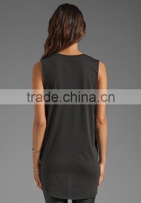 custom size tank top in black