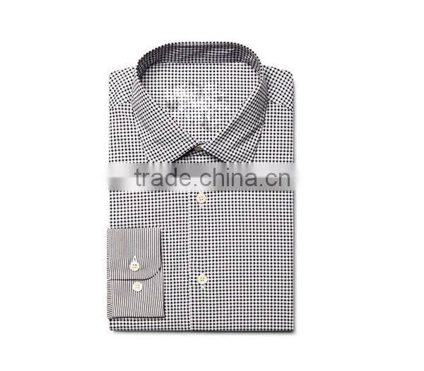 100% cotton spread collar shirt for men long sleeve shirt for men polka shirt for men