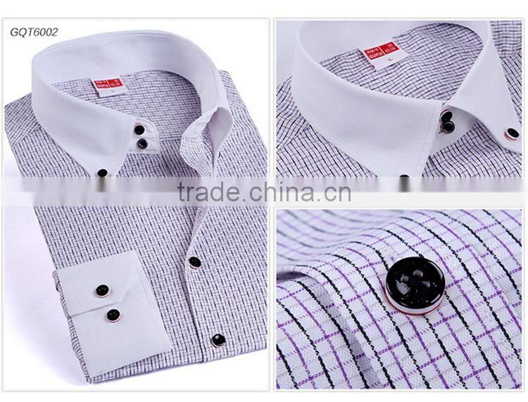 Latest shirt designs for men 2015 long sleeve stripe casual business man shirt