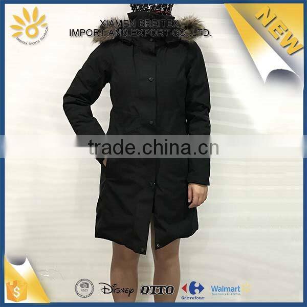 Best quality custom modern cheap warm lady parka fur jacket