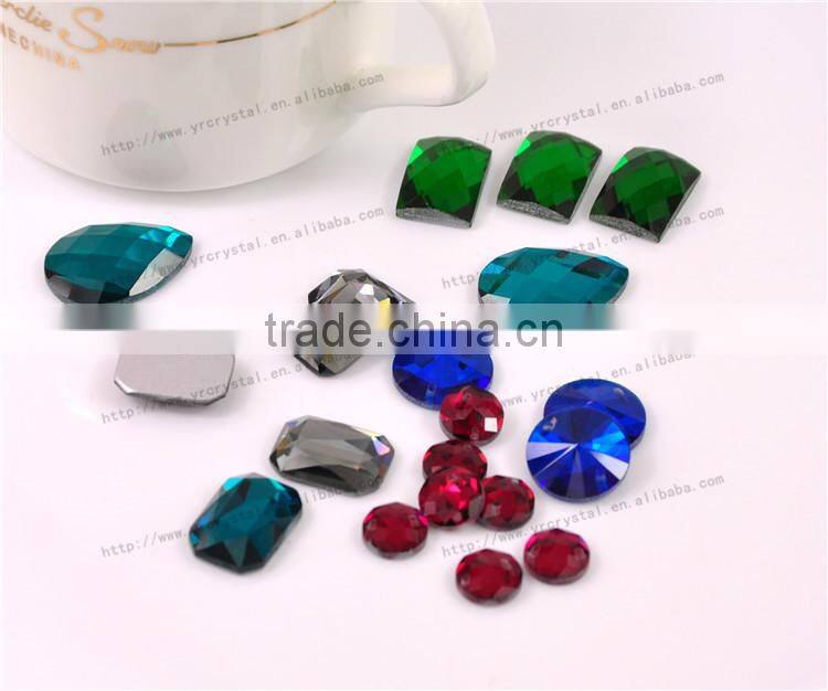 Crystal mirror glass rhinestone no hotfix flat back rhinestone