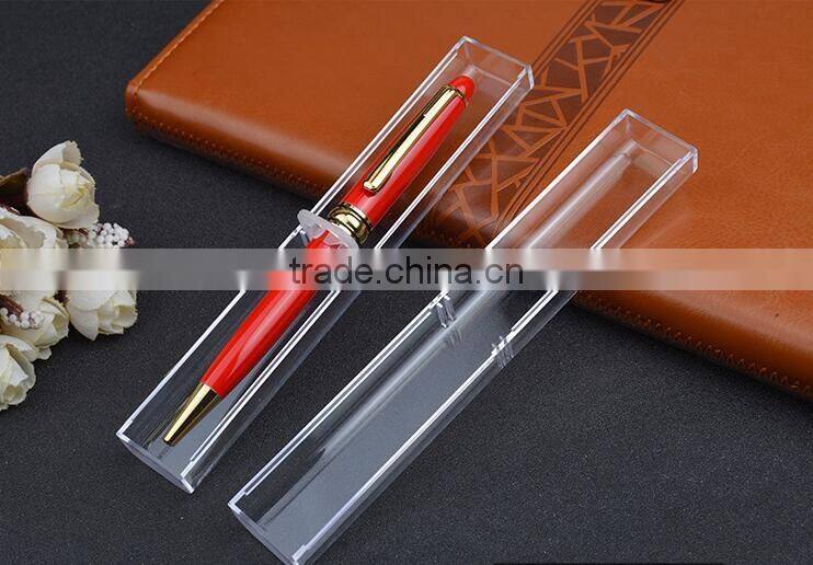 high quality laser Logo heavy ballpoint twist business metal pen box gift set