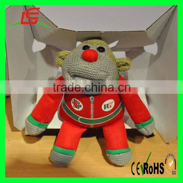 Christmas Red Nose Monkey Soft Toy Teddy Cute Chimp Toy