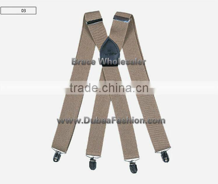 1.5" Wide Solid Color Mens Suspender X Type Undergarment Suspender Brace Casual Business
