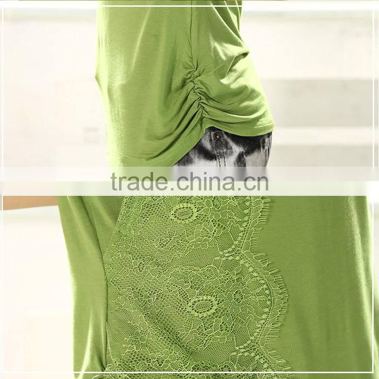 Best selling casual short sleeve fashion breastfeeding cloth for pregnant women supplier affordable maternity wear
