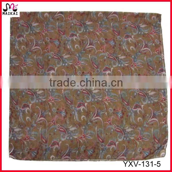 Beautiful paisley and floral print voile fabric wholesale scarf
