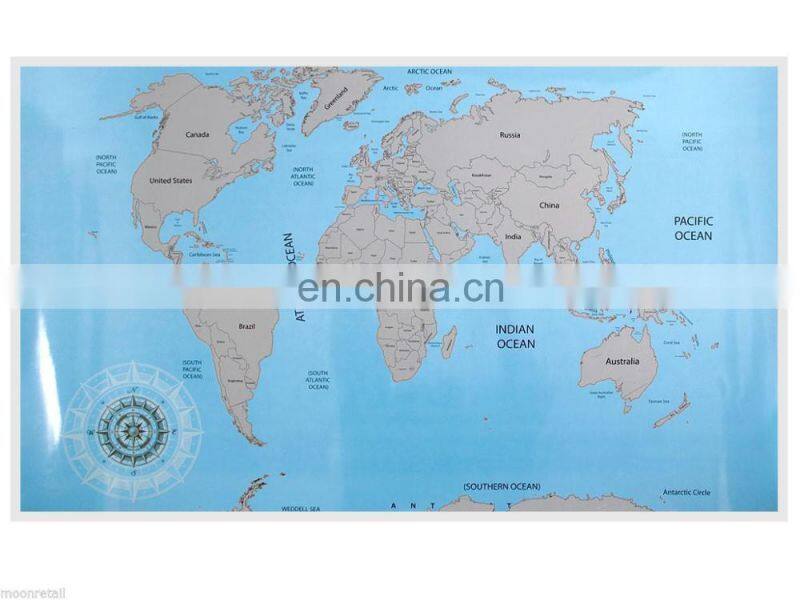 ScRATCH OFF ATLAS World Map Globe Countries Travel Log Poster Journal Accessory SG005