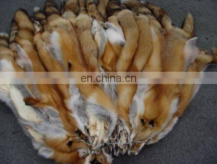 100% Real Tanned Red Fox Fur Skin/ Red Fox Fur Pelt For Garment