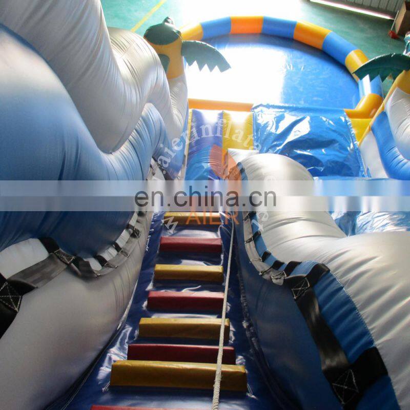 Hot !! High quality adult size inflatable water slide / used inflatable pool slide for sale