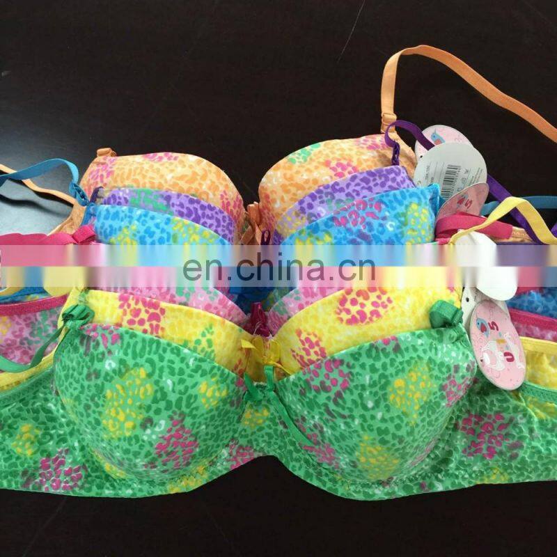 nice printing young girls bra with 32 size boobs pictures