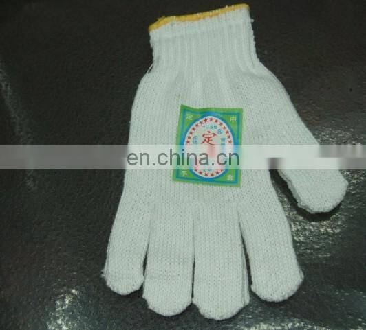 cotton gloves with high quality bleach white cotton gloves safety cotton white work gloves