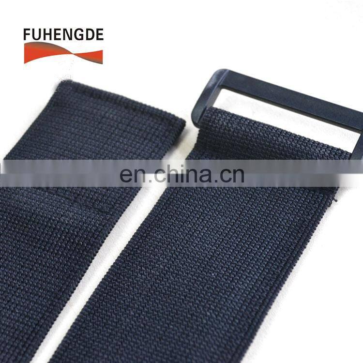 custom logo hook and loop elastic strap with plastic buckle