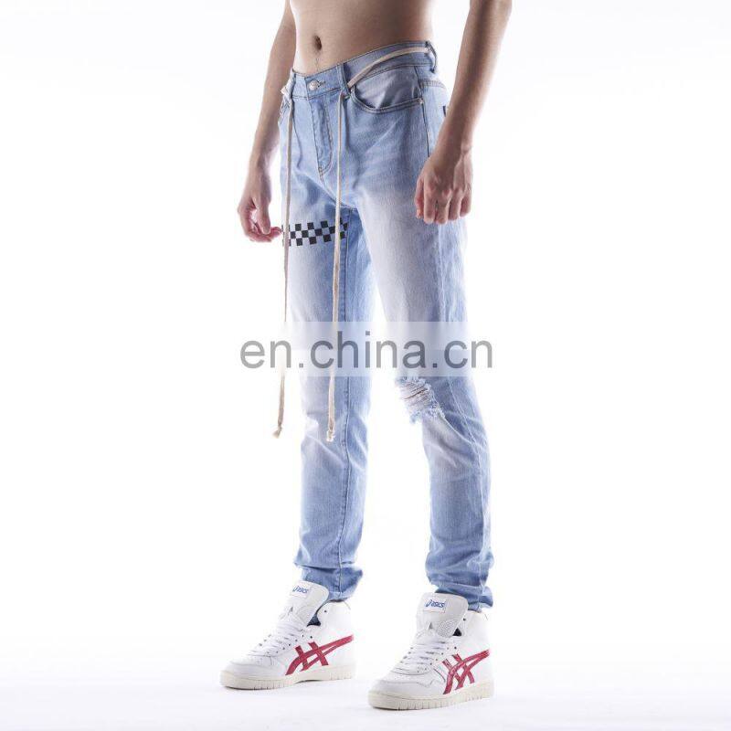 DiZNEW European Casual Wholesale Denim Men Plain Jeans