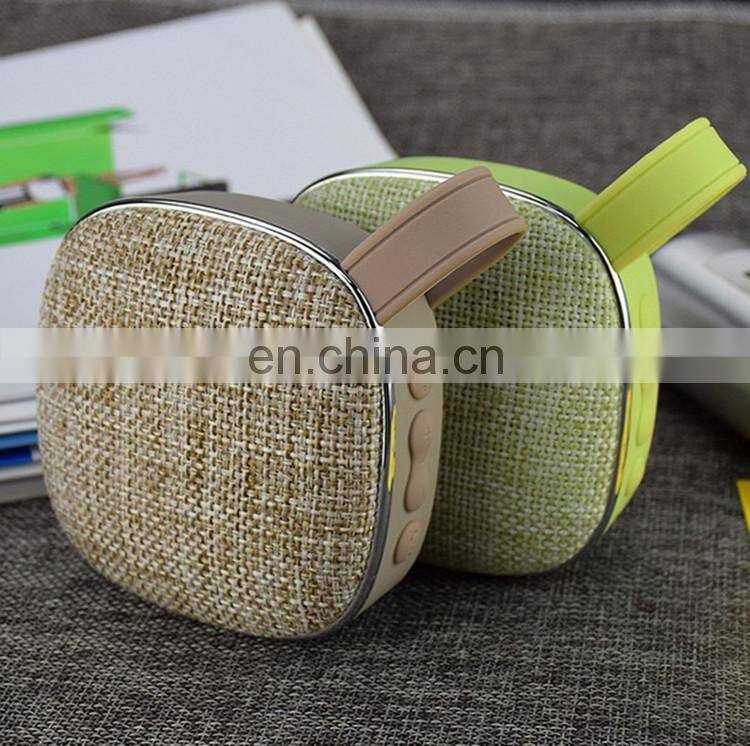 Wireless Bluetooth Fabric Speaker Stereo Music Bass Speakers with TF card Hifi Hook