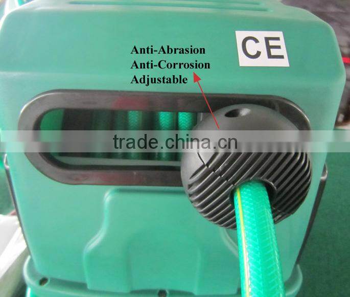 (73564) retractable automatic garden plastic case hand crank hose reel