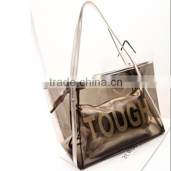 Simple Designed Fancy Pvc Handle Bag for Shopping from China