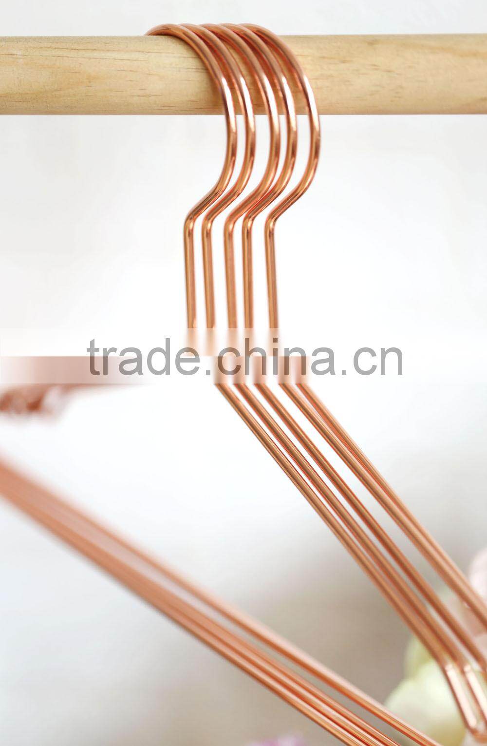 coat copper hanger shirt rose gold metal hanger metal wire coat hangers
