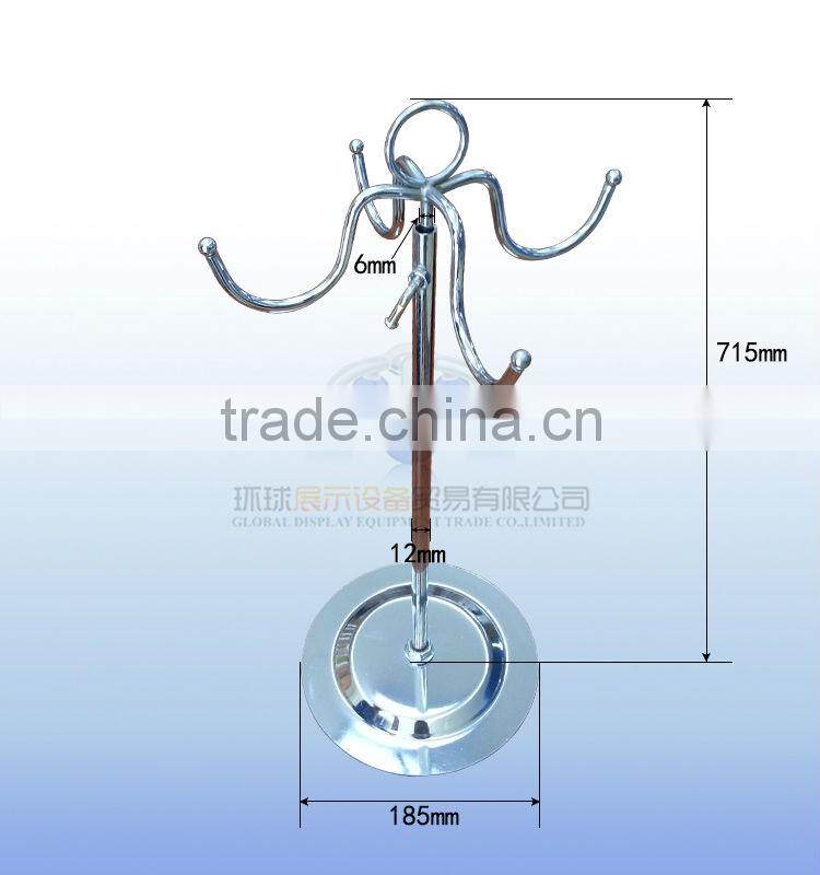 4-Way metal countertop bags display rack