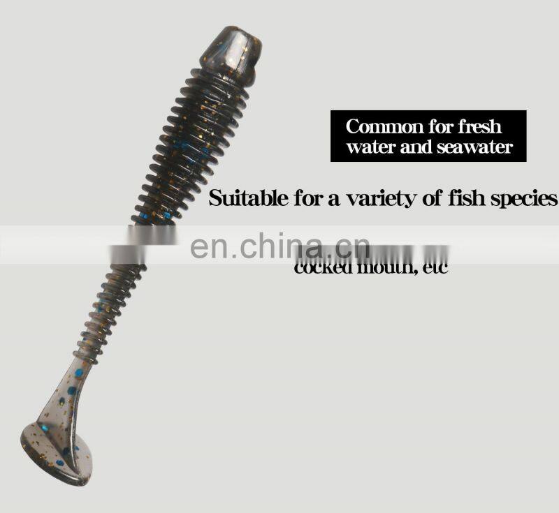 6cm 1.3gg Custom bulk freshwater saltwater t tail soft platicic lures swim worm bait