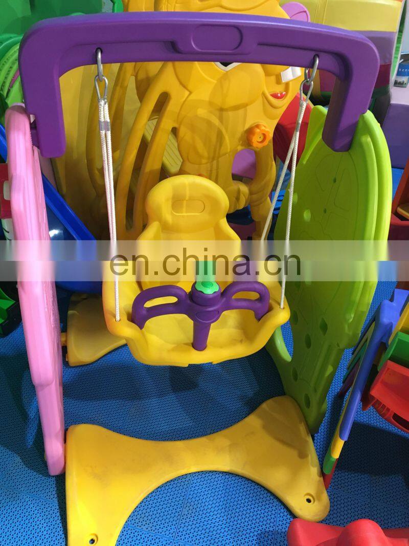 Factory Price Good Quality Colorful Mini Baby Playhouse Indoor Plastic Slide And Swing Set Playground Toys for Sale