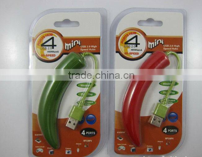 4 Port 2.0 USB HUB/ Cayenne pepper style