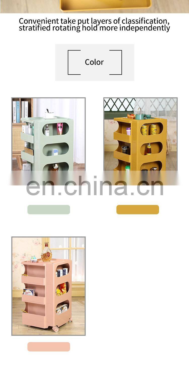 Tool cabinet trolley rotating grocery cabinet ins good quality nice look Rotating cabinet trolley