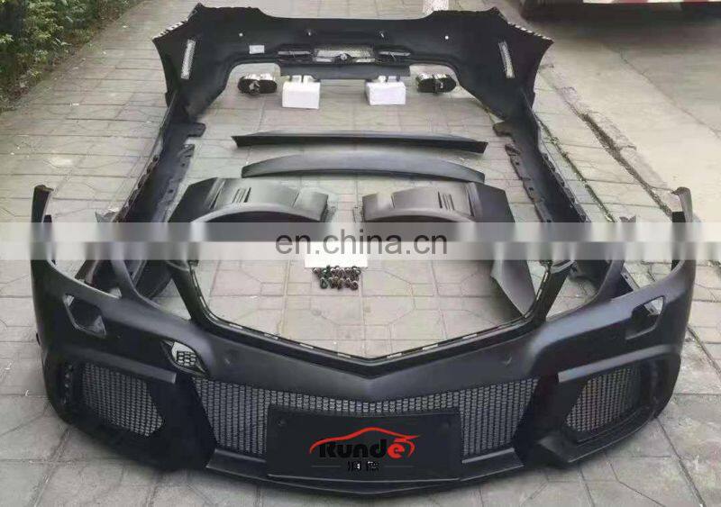 Runde WD Style Body Kit With Front Rear Bumper Side Skirts Fender Spoiler For 2009-2013 MERCEDES E-Class C207 W207 body kit