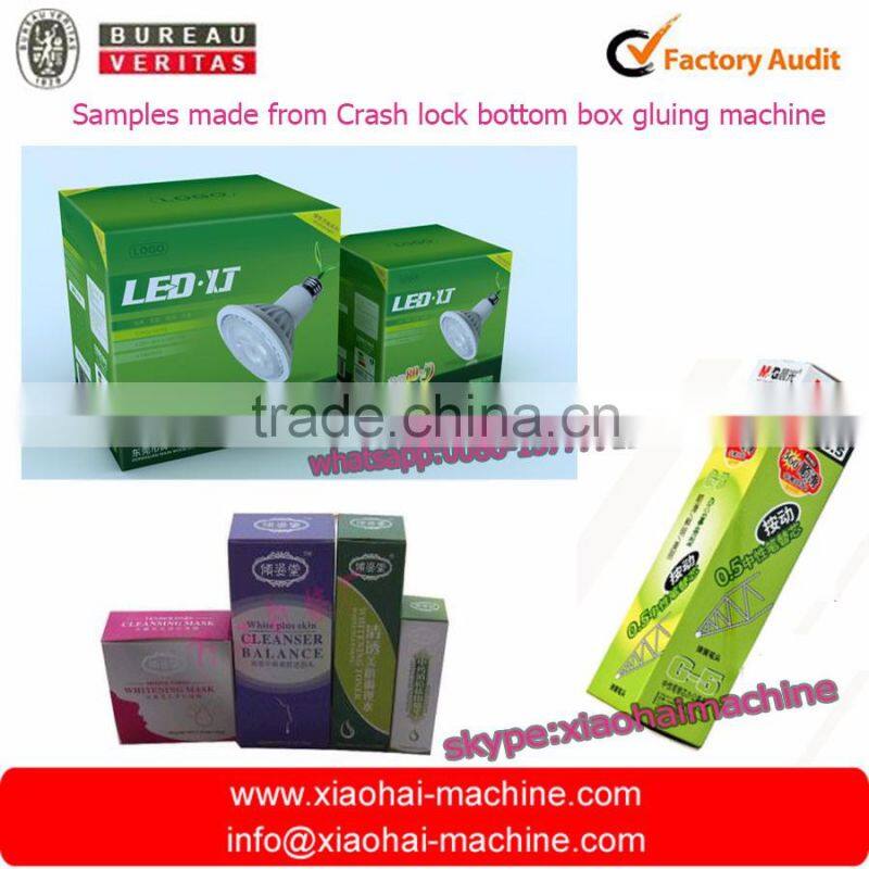 Crash Lock Bottom Corrugated Box edge gluing machine