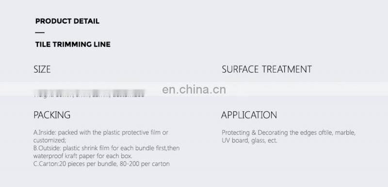Tile trim for marble edge,sheet metal edge trim,round edge metal tile trim